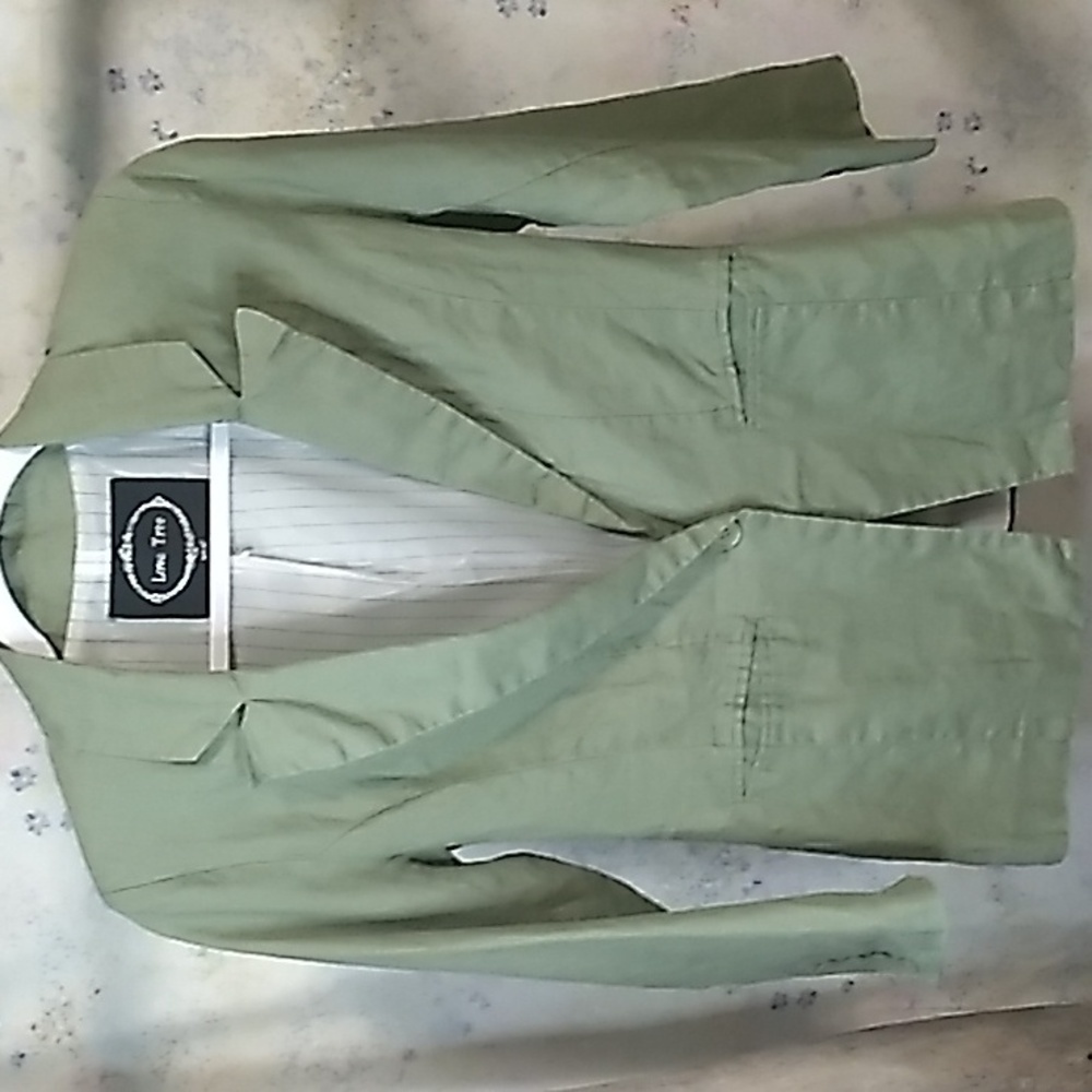 Love Tree Women's Size Small Linen Single Button Collared V-Neck Blazer Jacket
